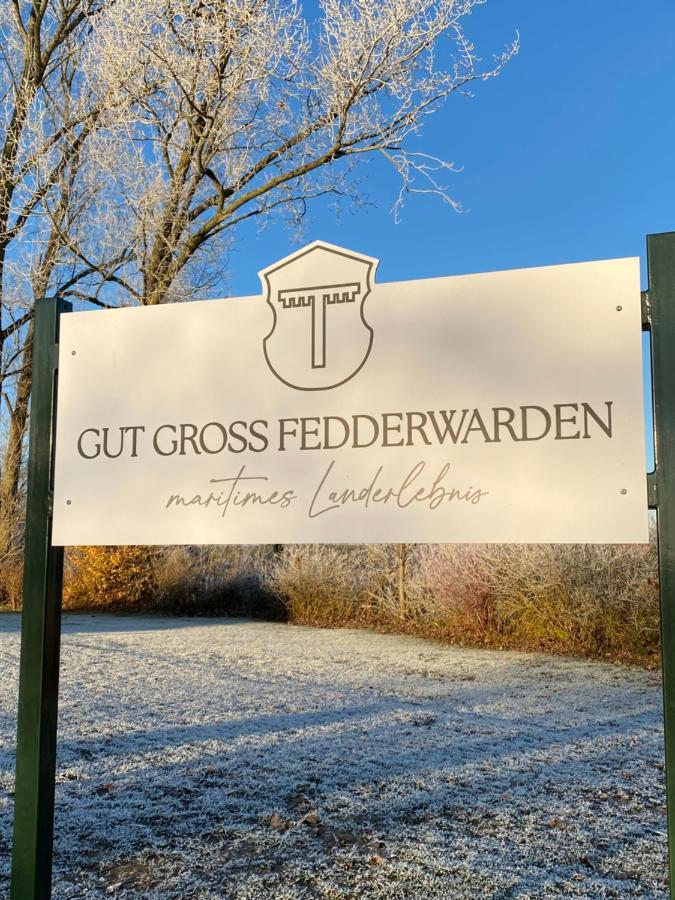 Gut Gross Fedderwarden, Ferienwohnung Emma Butjadingen Bagian luar foto